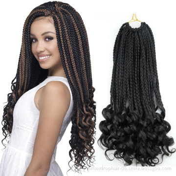 Julianna Pre-Looped Goddess Faux Locs Curly Crochet Braids Soft Crotchet Ready To Ship Box Braided Extension